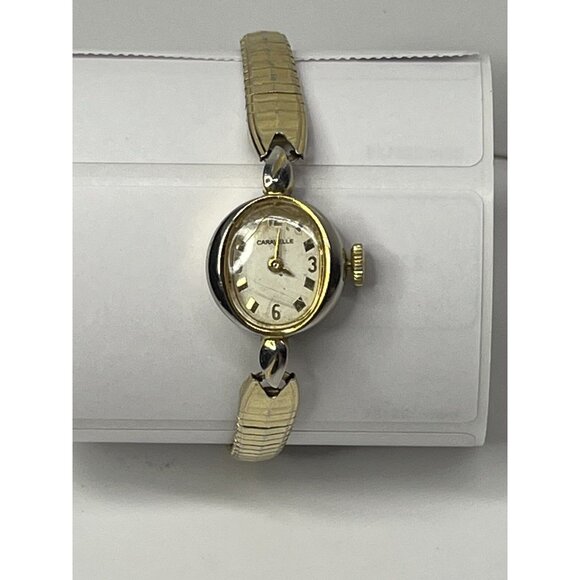 Vintage Caravelle Ladies Manual Wind Watch Working Gold Tone Made In Hong Kong - Picture 2 of 13